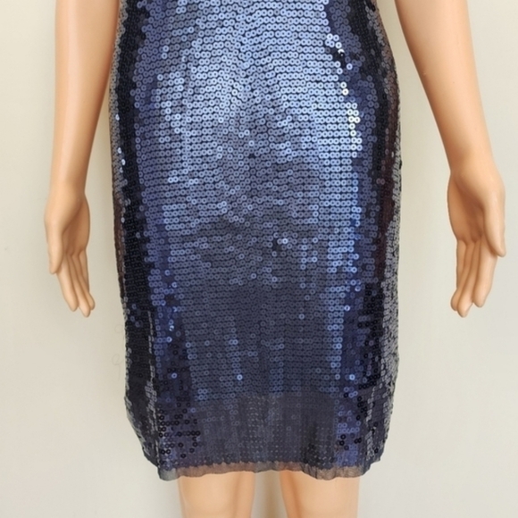 MAX Studio Blue sequin sleeveless dress size XS - Picture 6 of 10